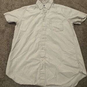 Men's Light Gray Polka Dot Shirt